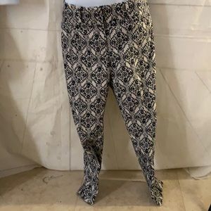 Ann Taylor Loft Blue and white Julie Pants